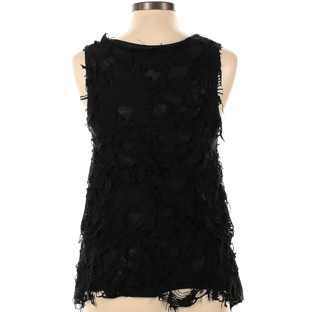 Distressed Black Goth Punk Top WHIMSIGOTH FAIRYCORE RARE EUC